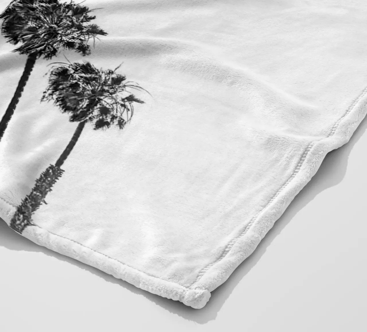 GOOD VIBES ONLY Dreaming under palm trees fleece blanket by Melanie Viola