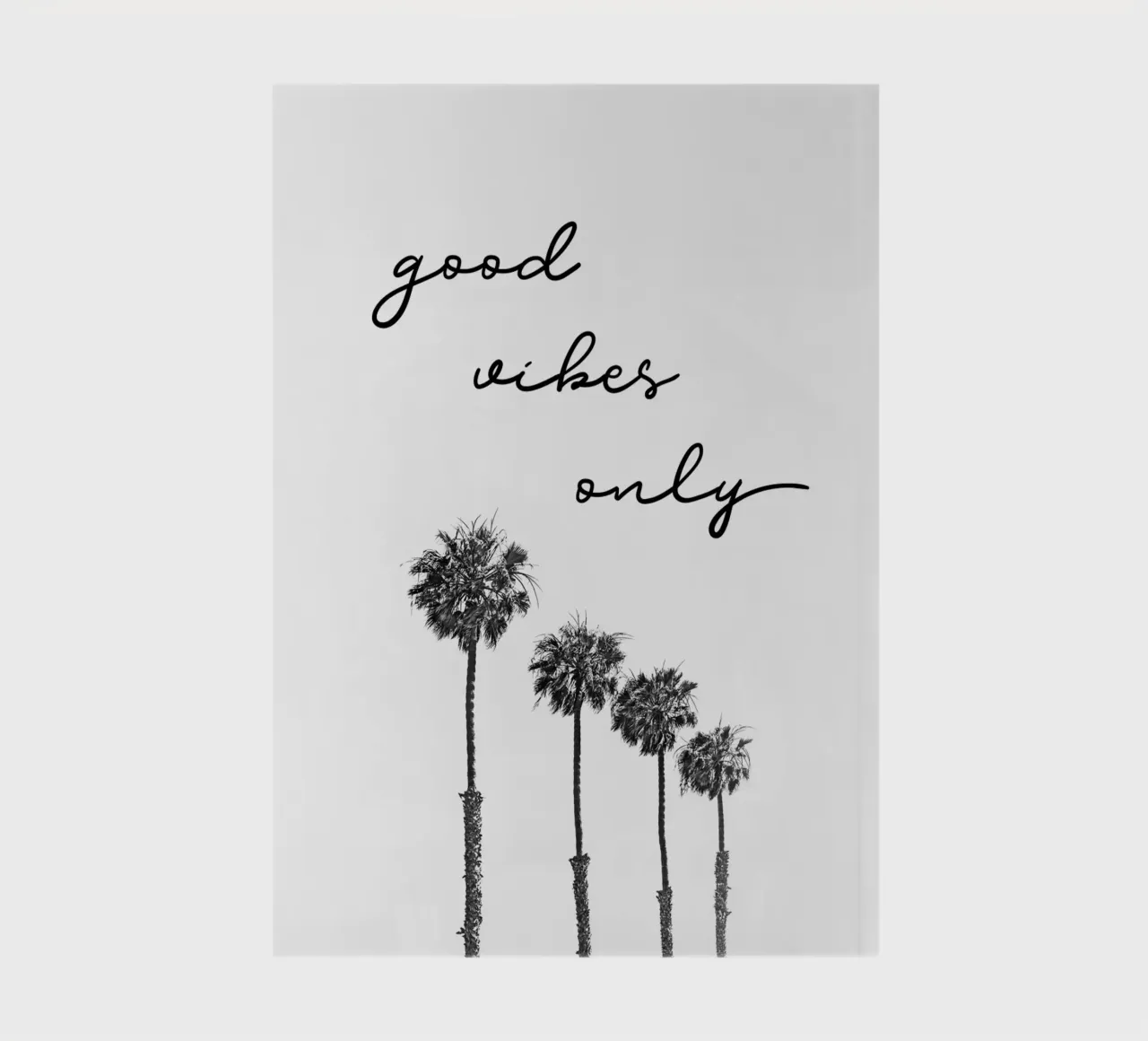 GOOD VIBES ONLY Dreaming under palm trees notebook by Melanie Viola