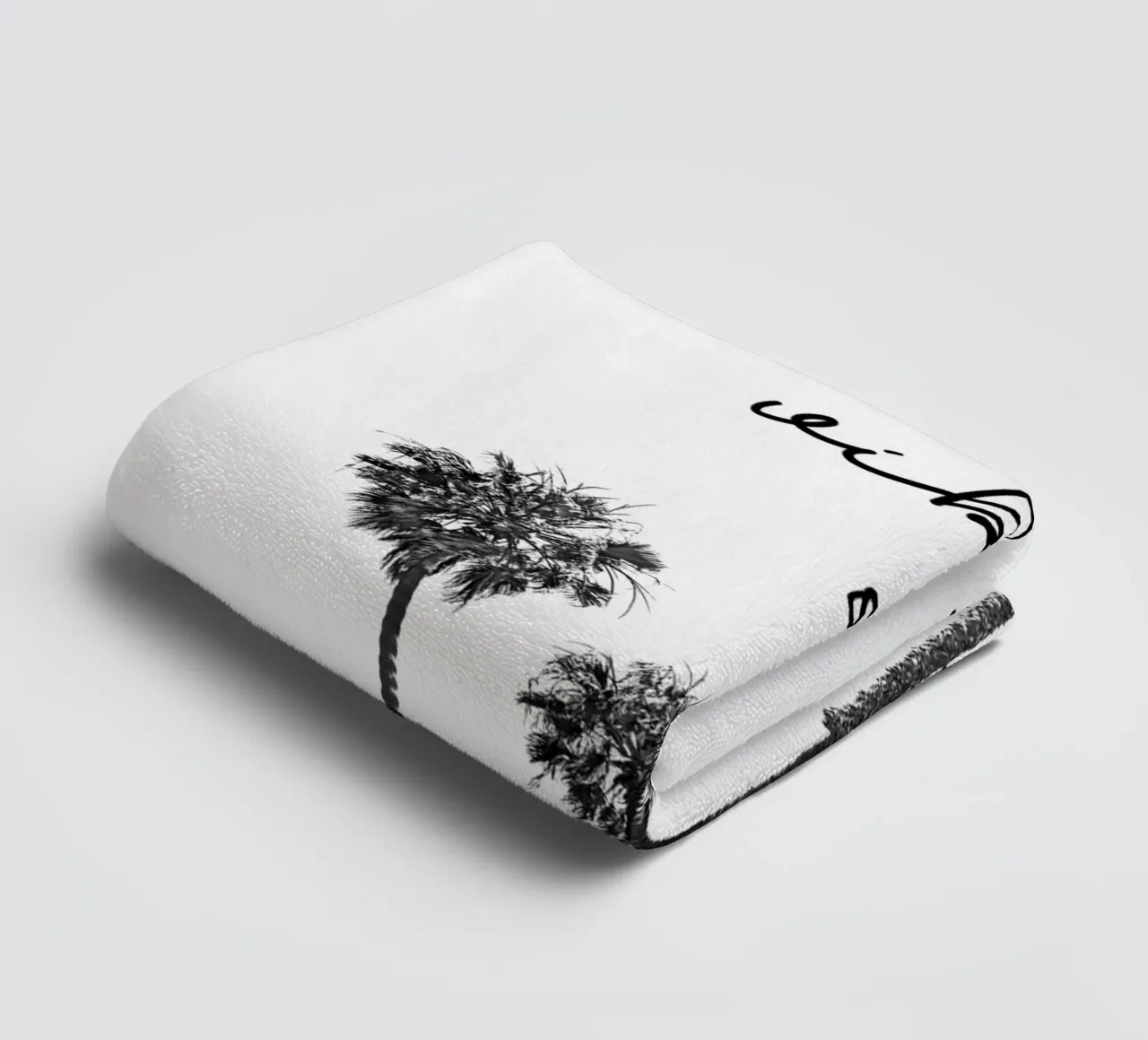 GOOD VIBES ONLY Dreaming under palm trees towel by Melanie Viola
