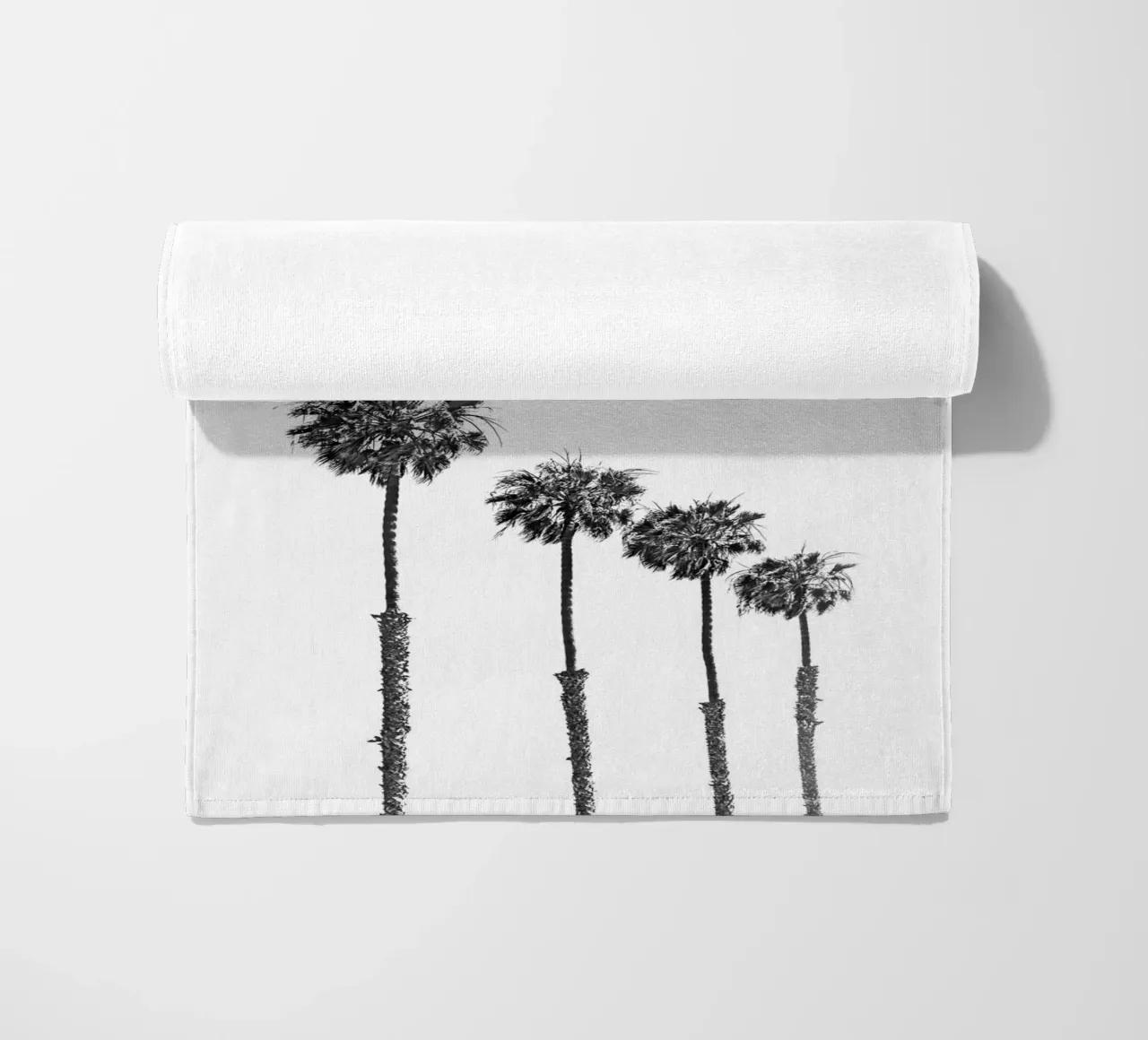 GOOD VIBES ONLY Dreaming under palm trees beach towel by Melanie Viola