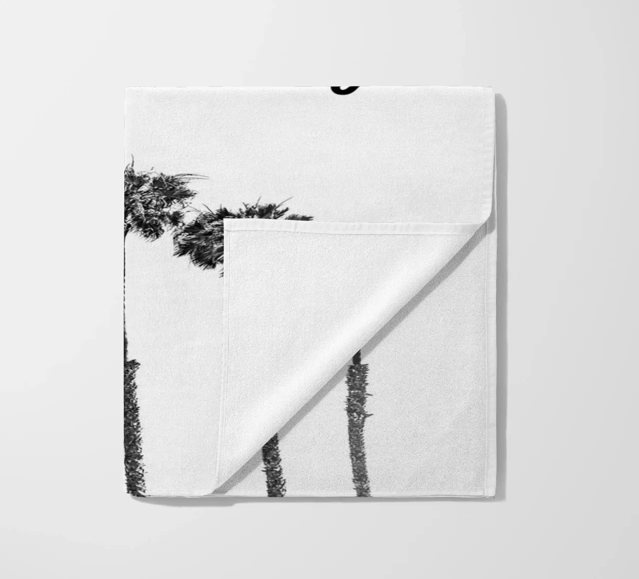 GOOD VIBES ONLY Dreaming under palm trees beach towel by Melanie Viola