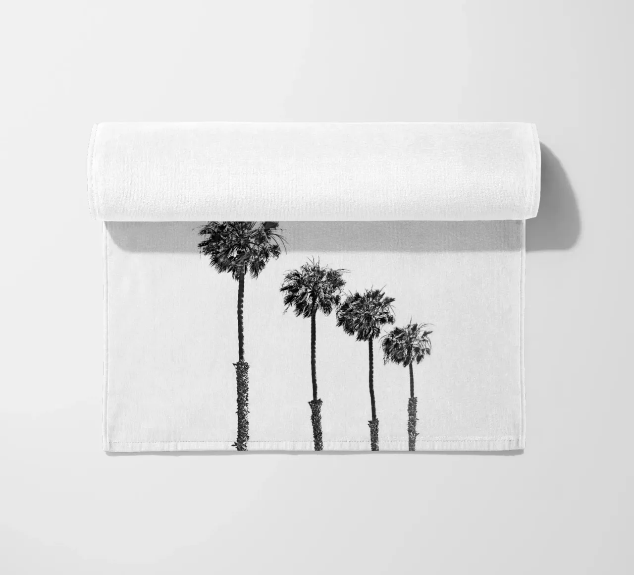 GOOD VIBES ONLY Dreaming under palm trees beach towel by Melanie Viola
