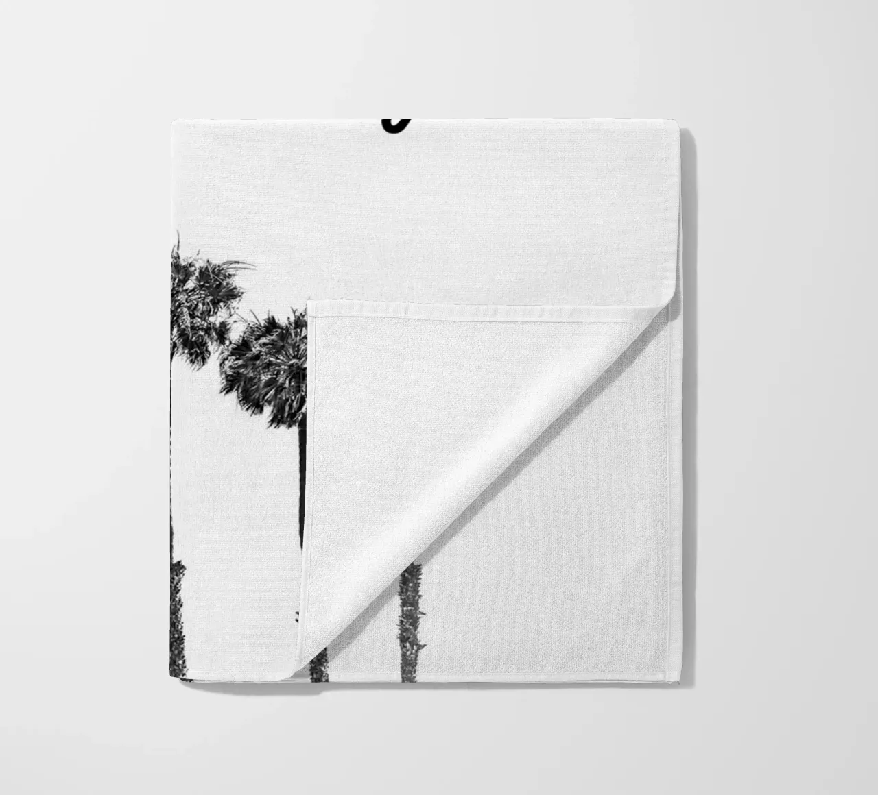 GOOD VIBES ONLY Dreaming under palm trees beach towel by Melanie Viola