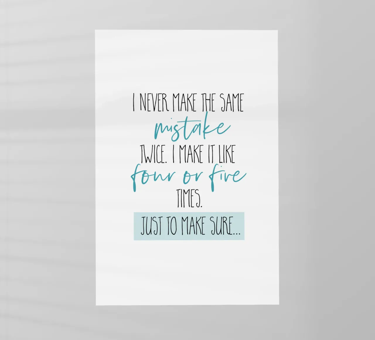 Non faccio mai lo stesso errore due volte pellicola backlit da Melanie Viola