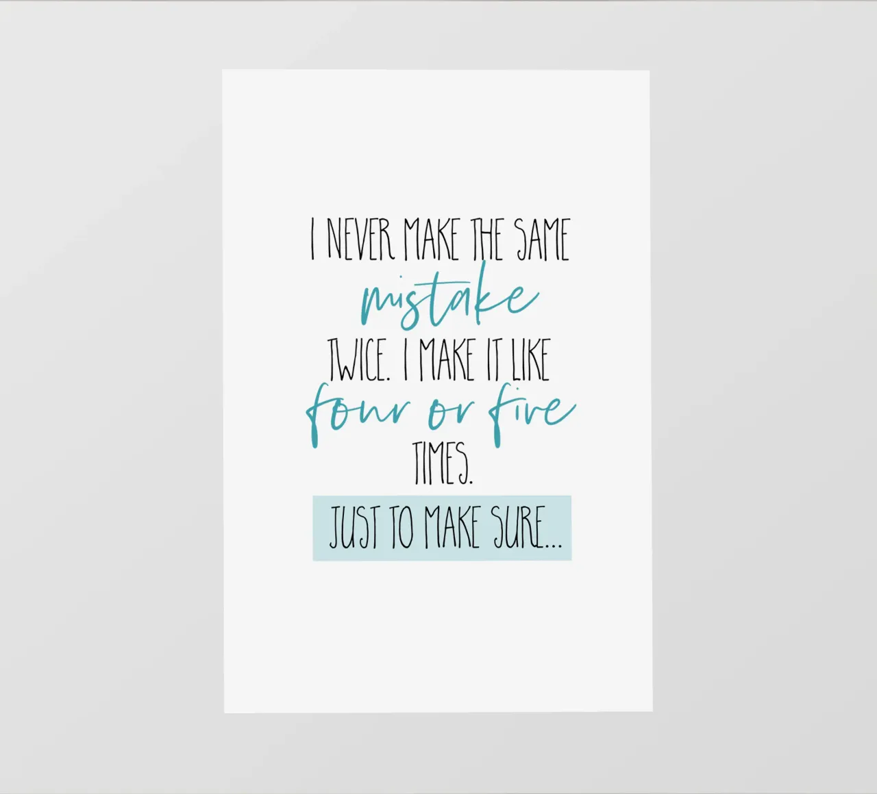 Non faccio mai lo stesso errore due volte pellicola backlit da Melanie Viola