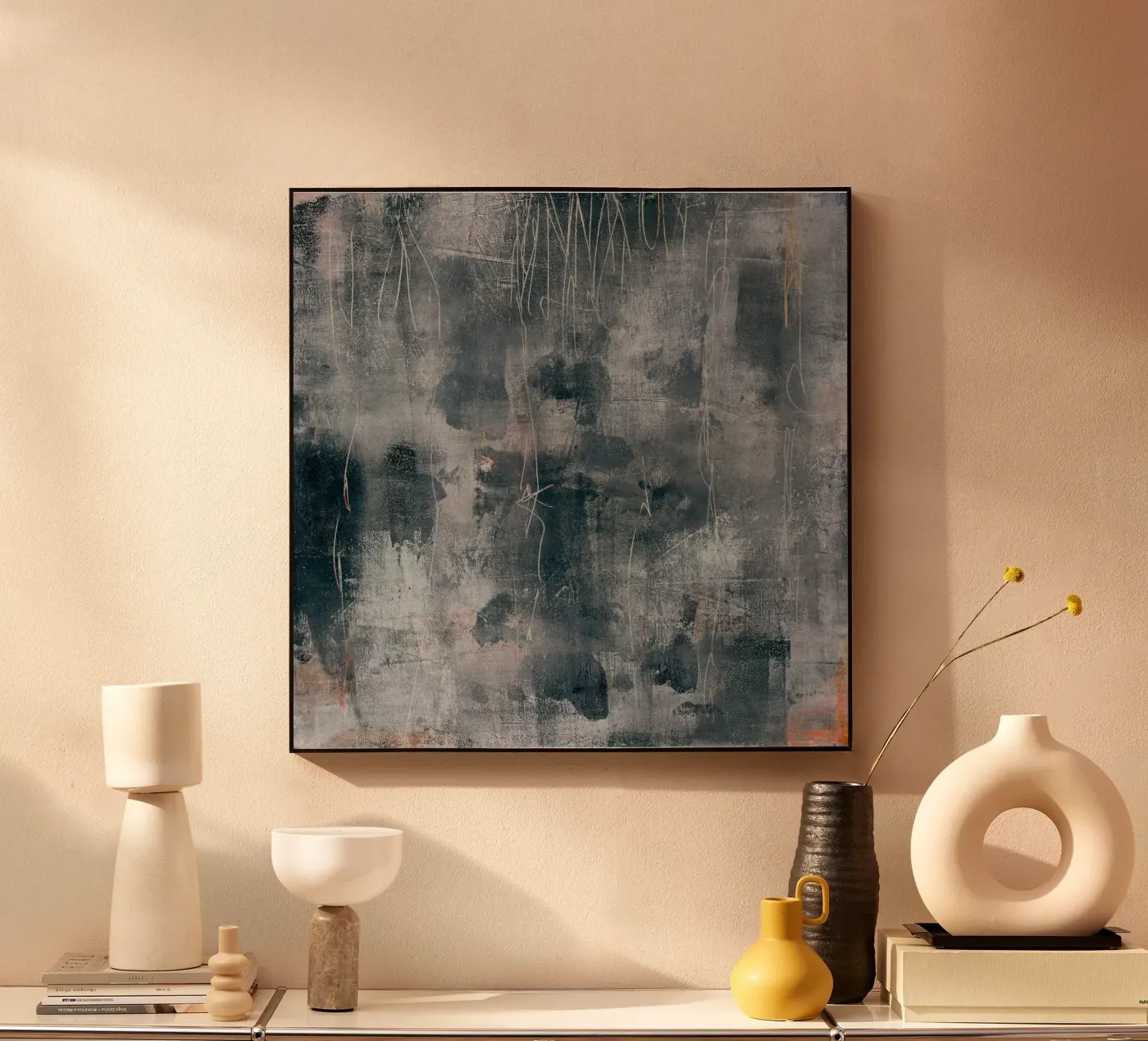 tex mix grey acrylic glass by IRIS LEHNHARDT FINE ART