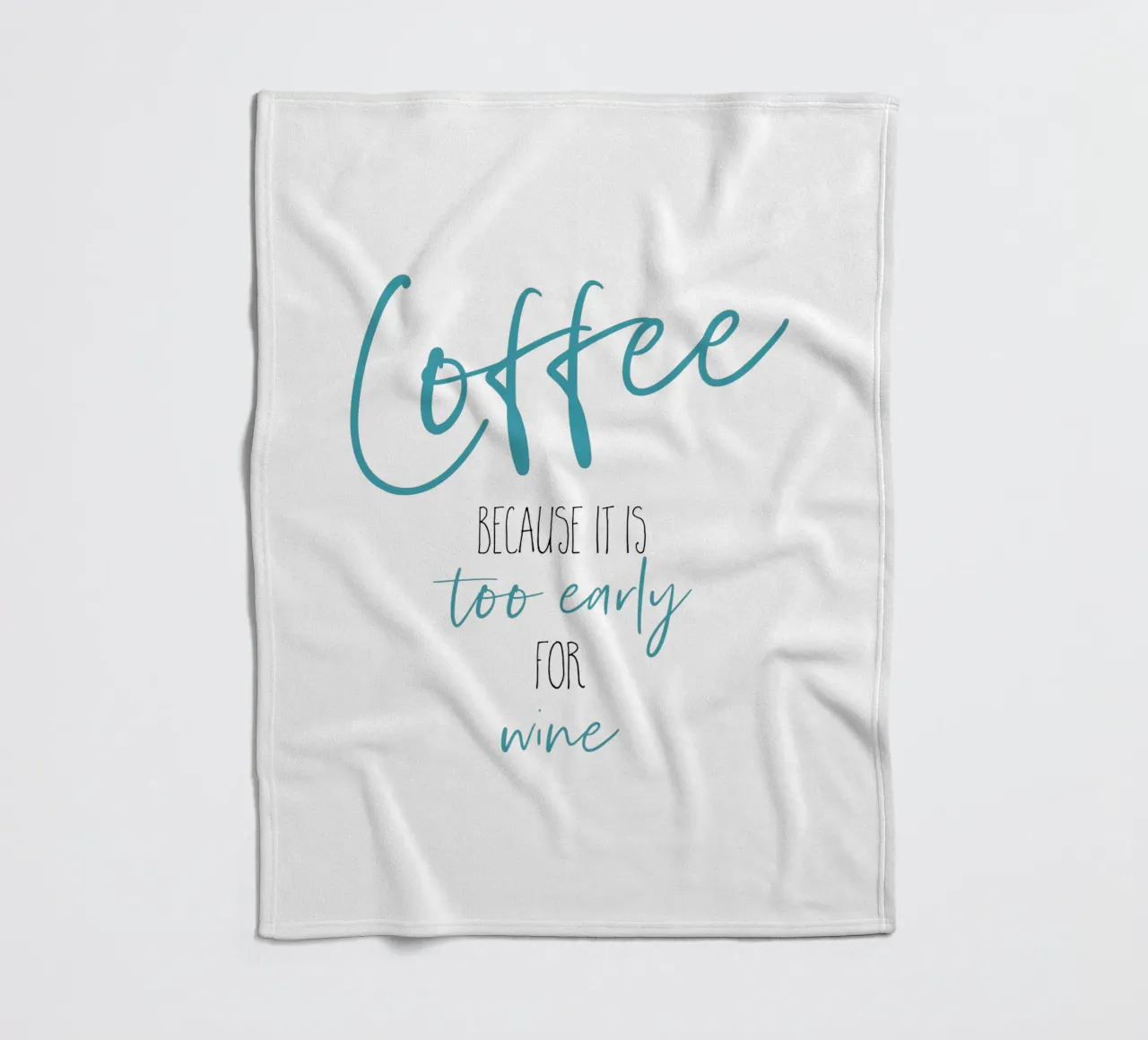 Coffee - too early for wine fleece blanket by Melanie Viola