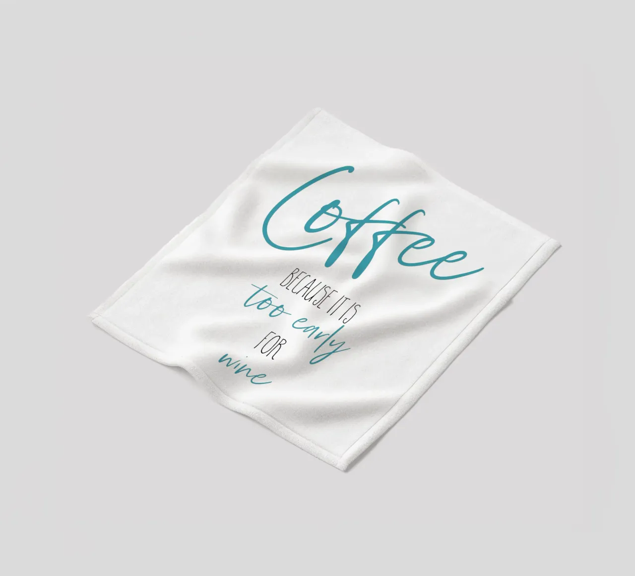 Coffee - too early for wine fleece blanket by Melanie Viola