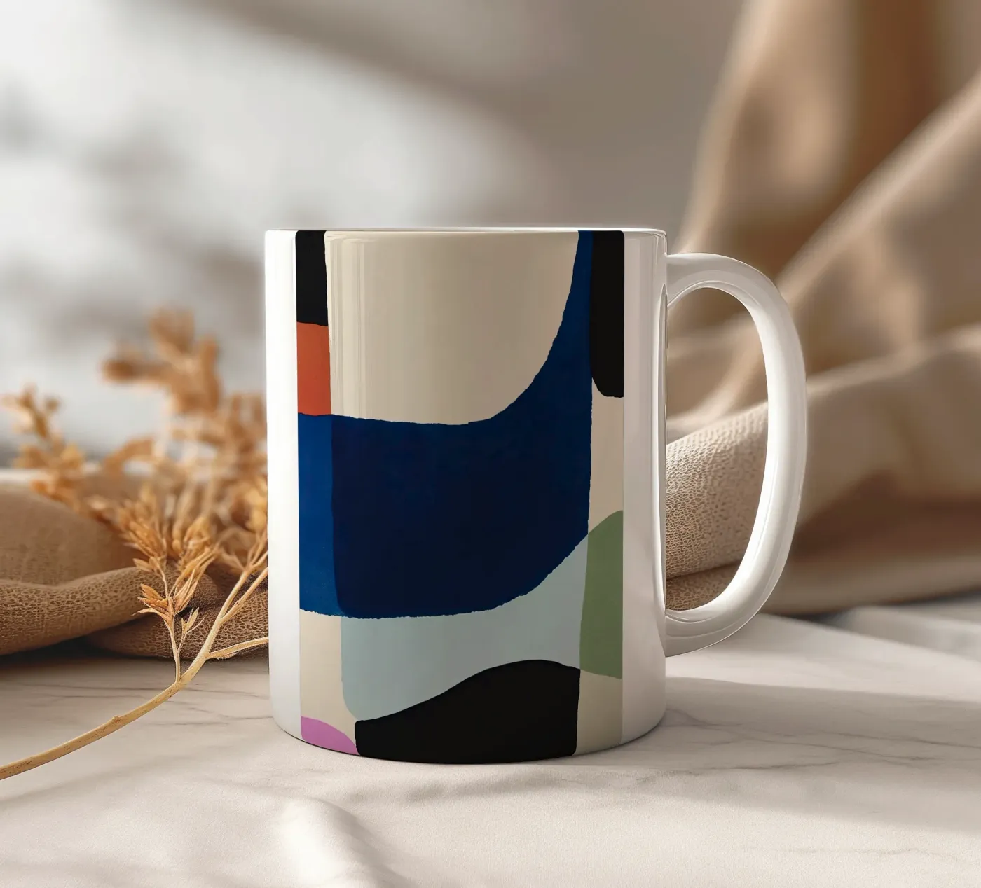 Balanced Color Composition ceramic mug by Gaite