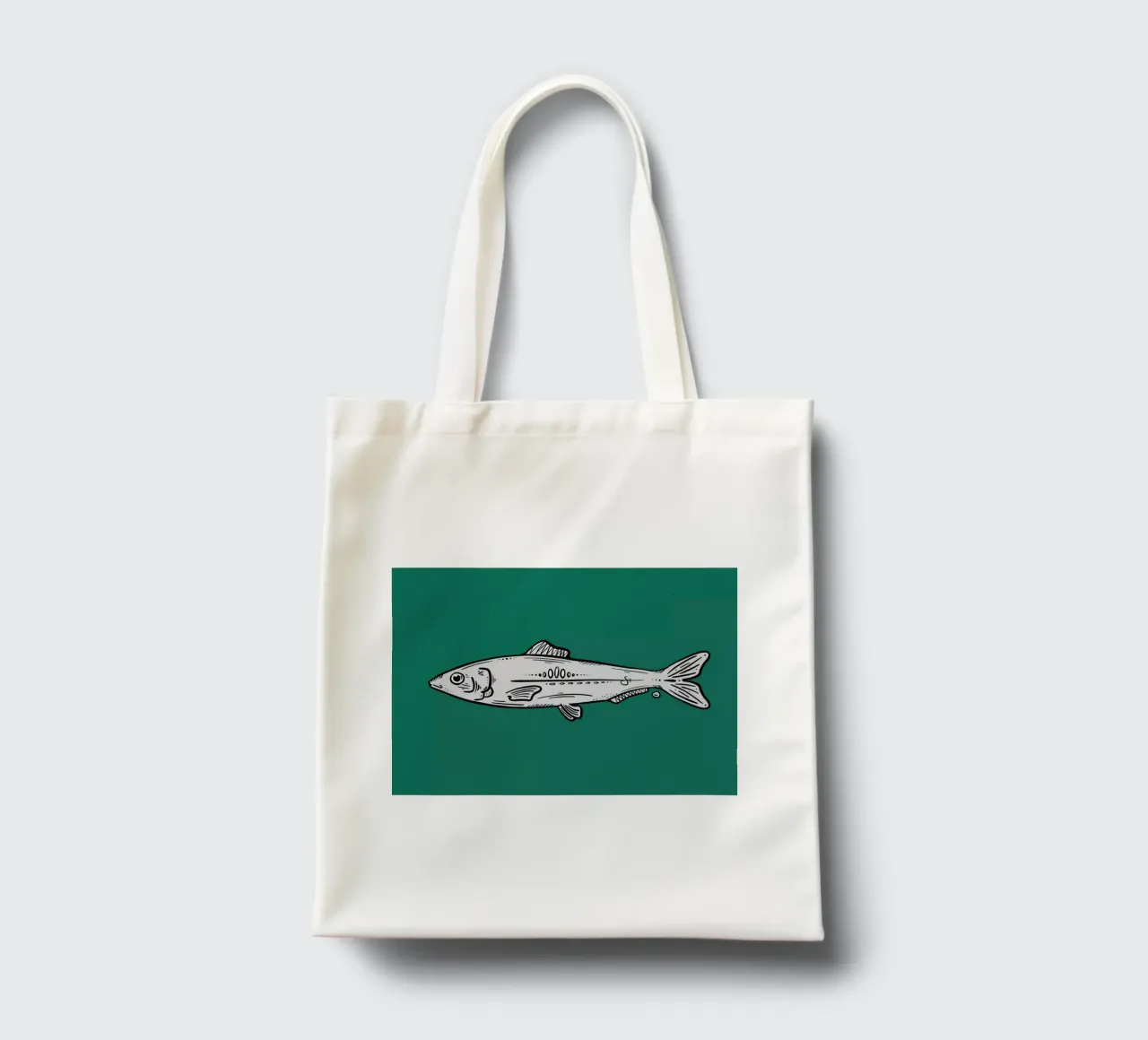 Fish in the green borsa in juta da STFI.studio
