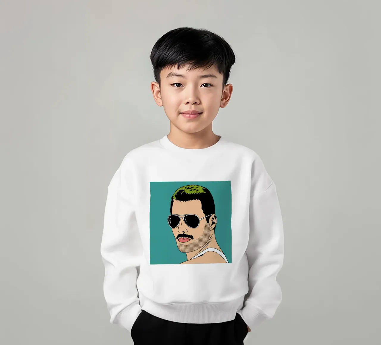 Freddie Mercury Kinder Sweatshirt von Mark Ashkenazi