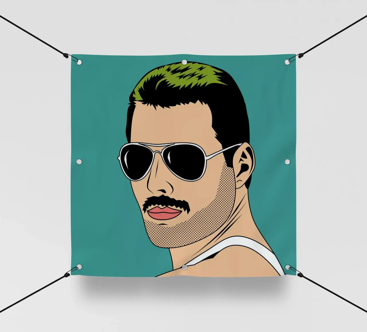 Freddie Mercury telo in pvc da Mark Ashkenazi