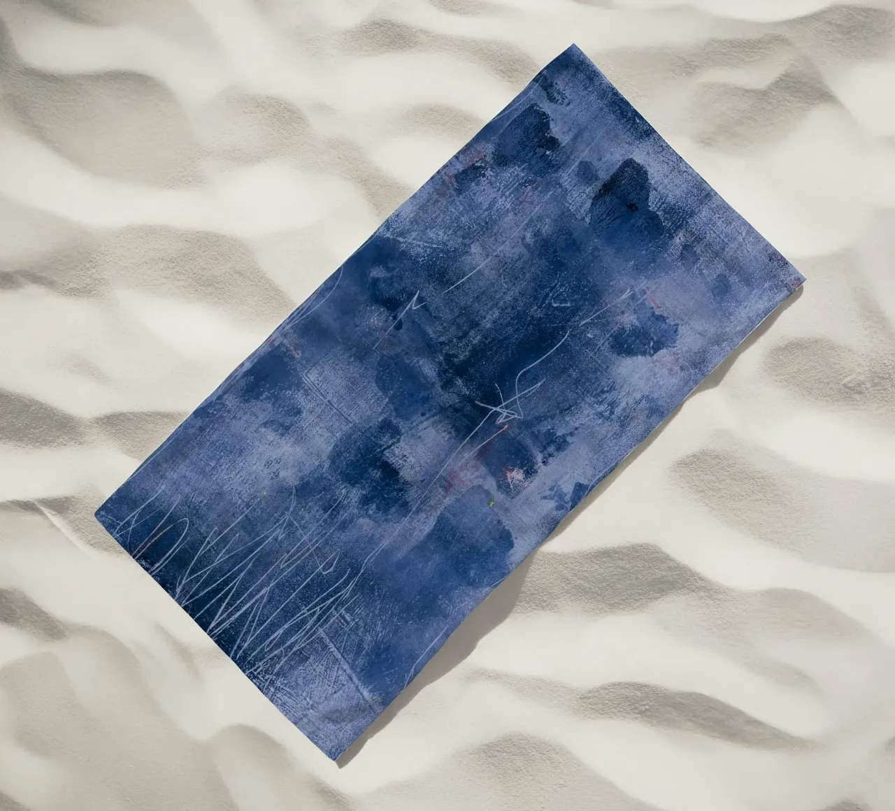 tex mix blue beach towel by IRIS LEHNHARDT FINE ART