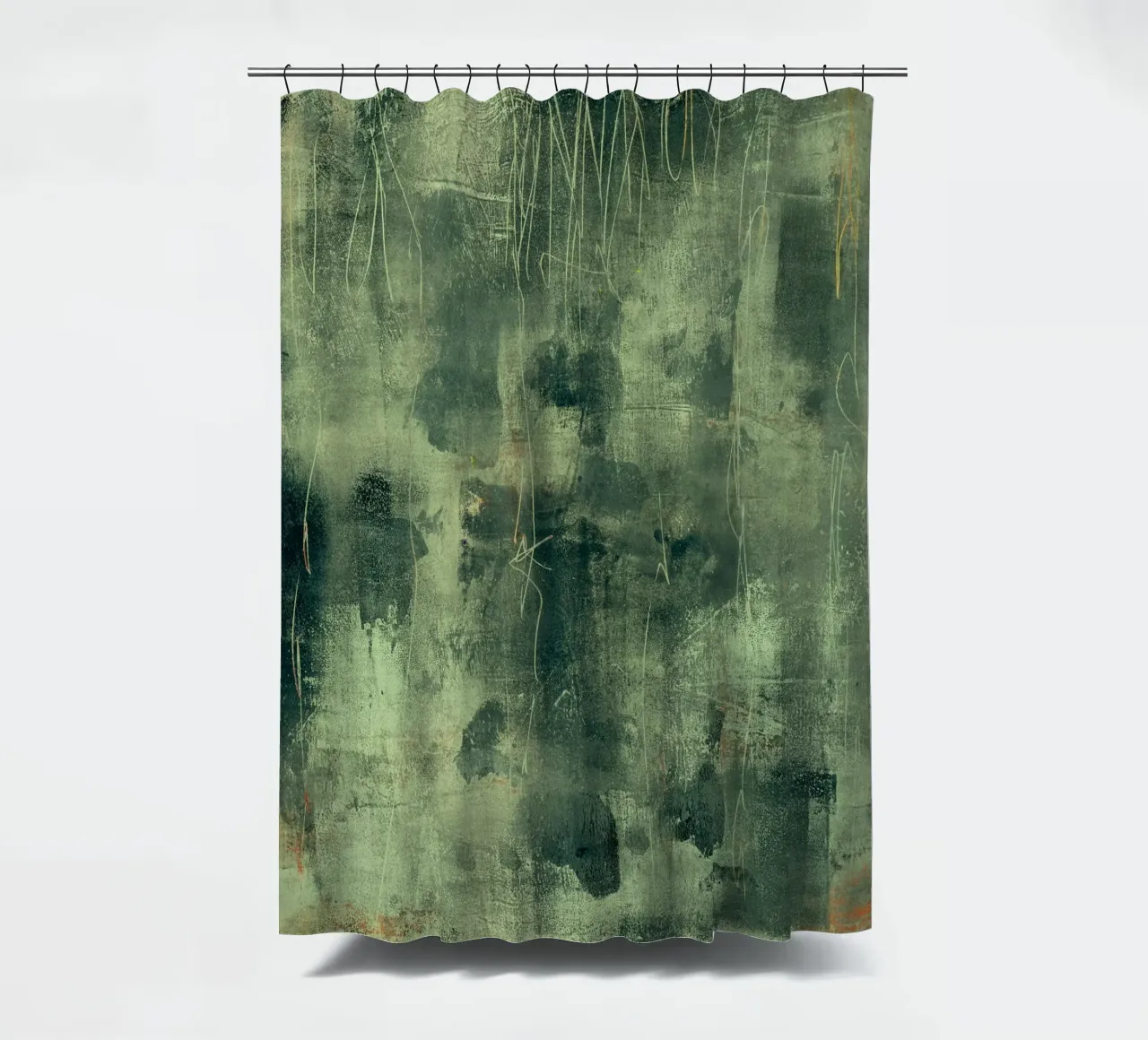 tex mix green Duschvorhang von IRIS LEHNHARDT FINE ART