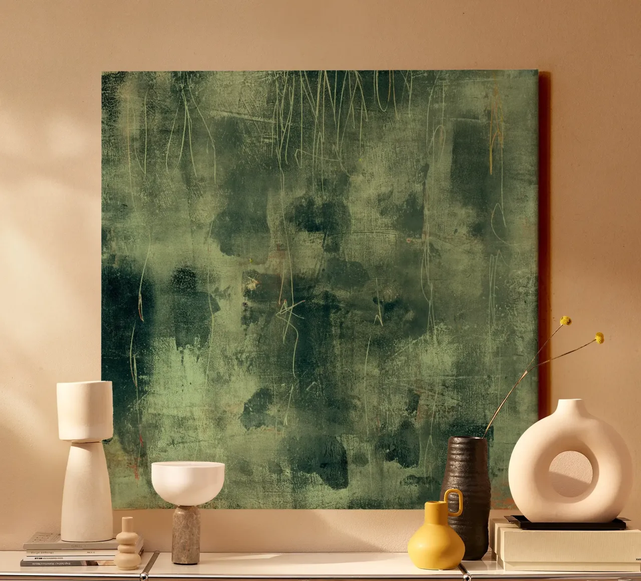 tex mix green canvas by IRIS LEHNHARDT FINE ART