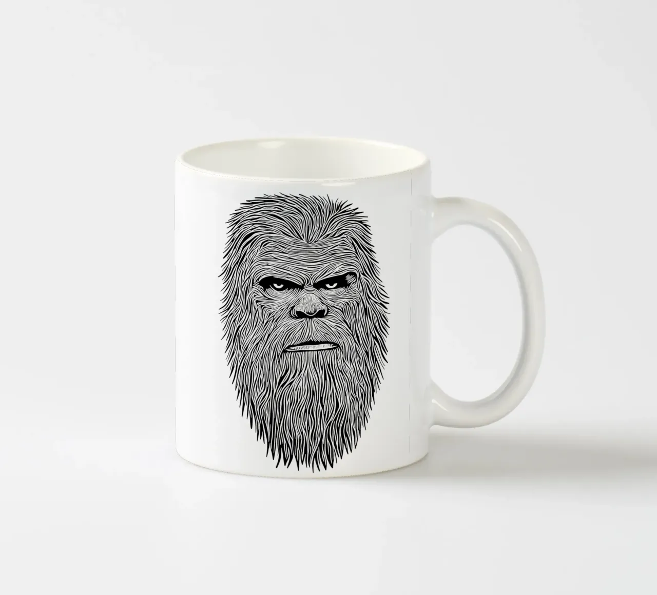 Sasquatch Sneeuwman Himalaya | Wildernis ontmoet poëzie keramische mok van Autofocus
