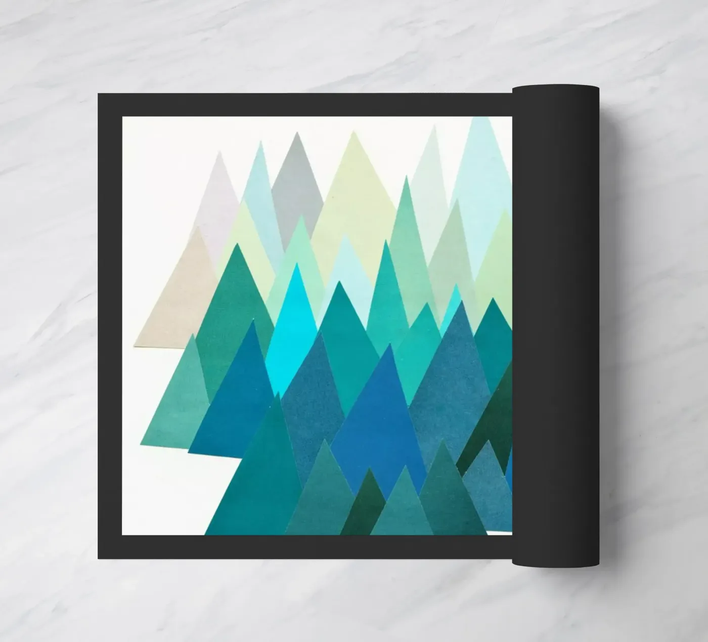 Cold Mountain Fußmatte von Cassia Beck Collage