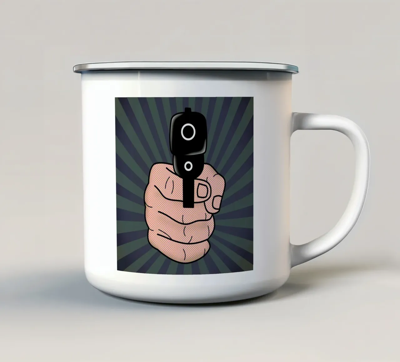 Gun 15 tazza in smalto da Mark Ashkenazi