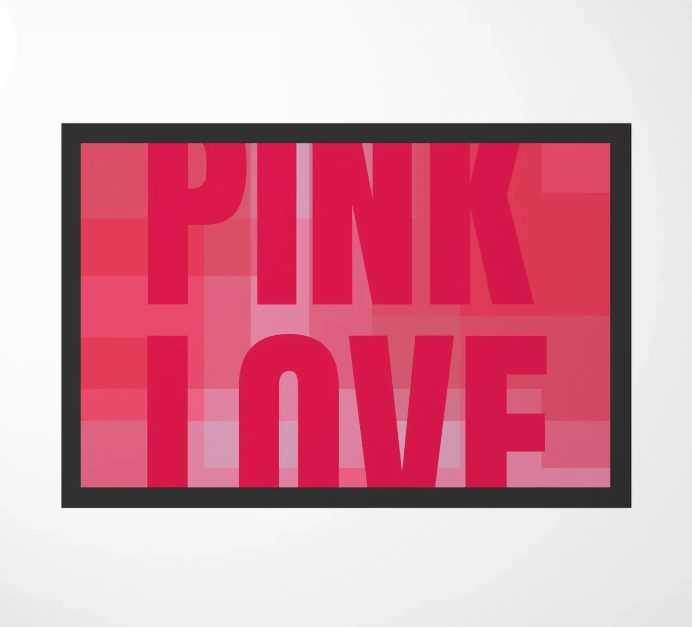 Pink rectangles doormat by HI! there
