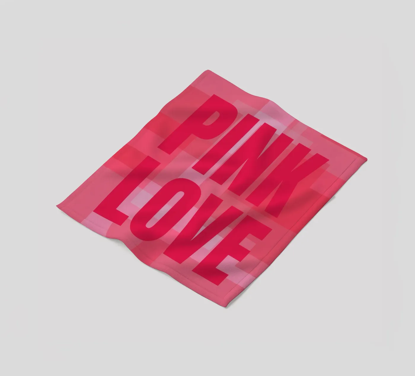 Pink rectangles fleece blanket by HI! there