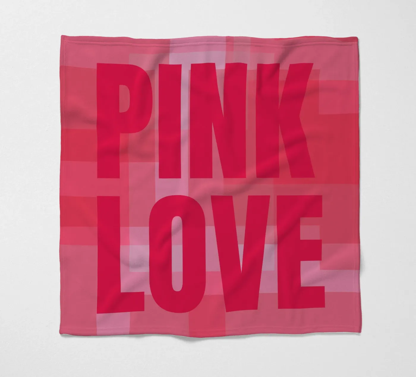 Pink rectangles fleece blanket by HI! there