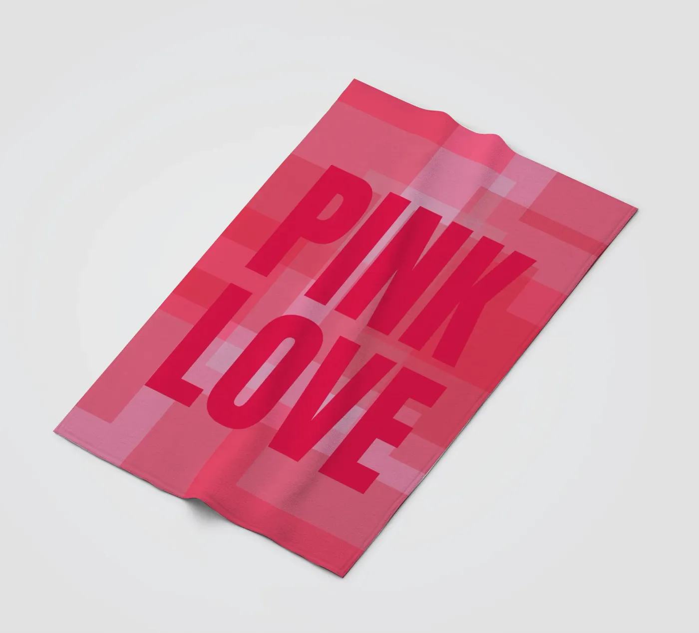 Pink rectangles fleece blanket by HI! there