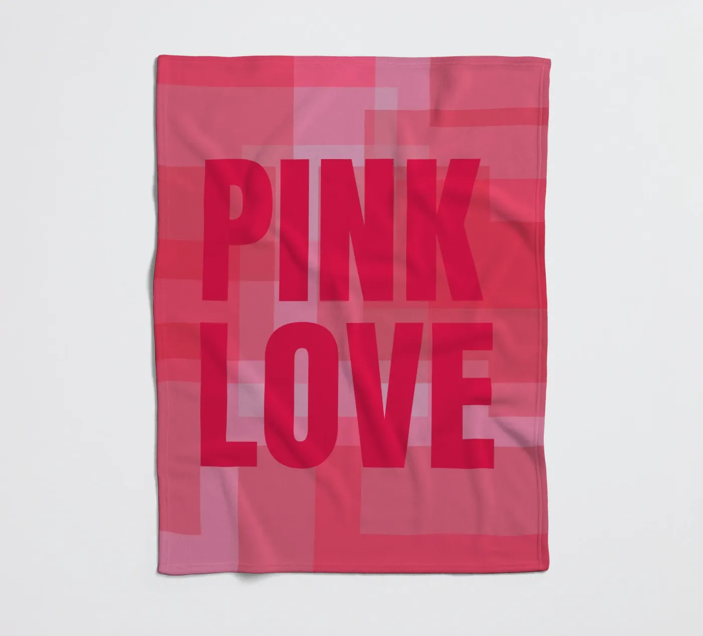 Pink rectangles fleece blanket by HI! there