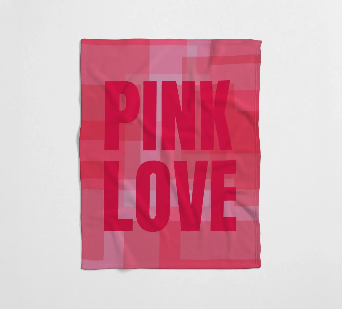 Pink rectangles fleece blanket by HI! there