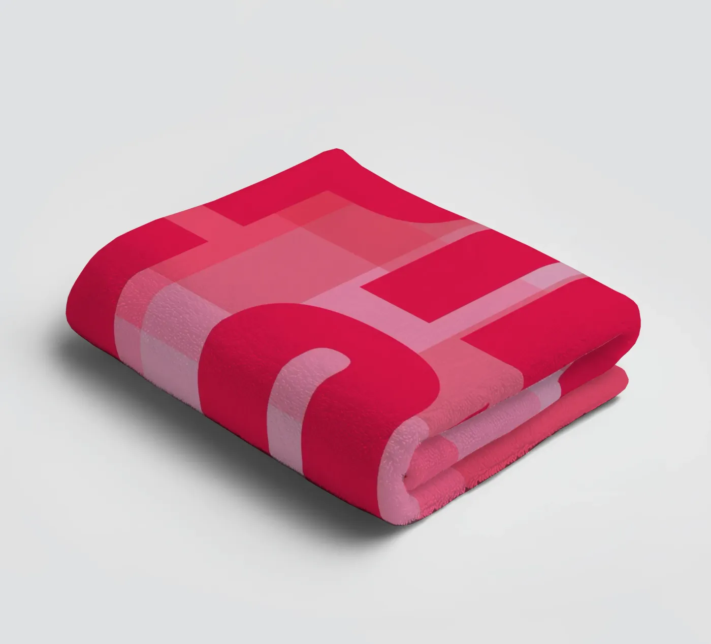 Pink rectangles towel by HI! there