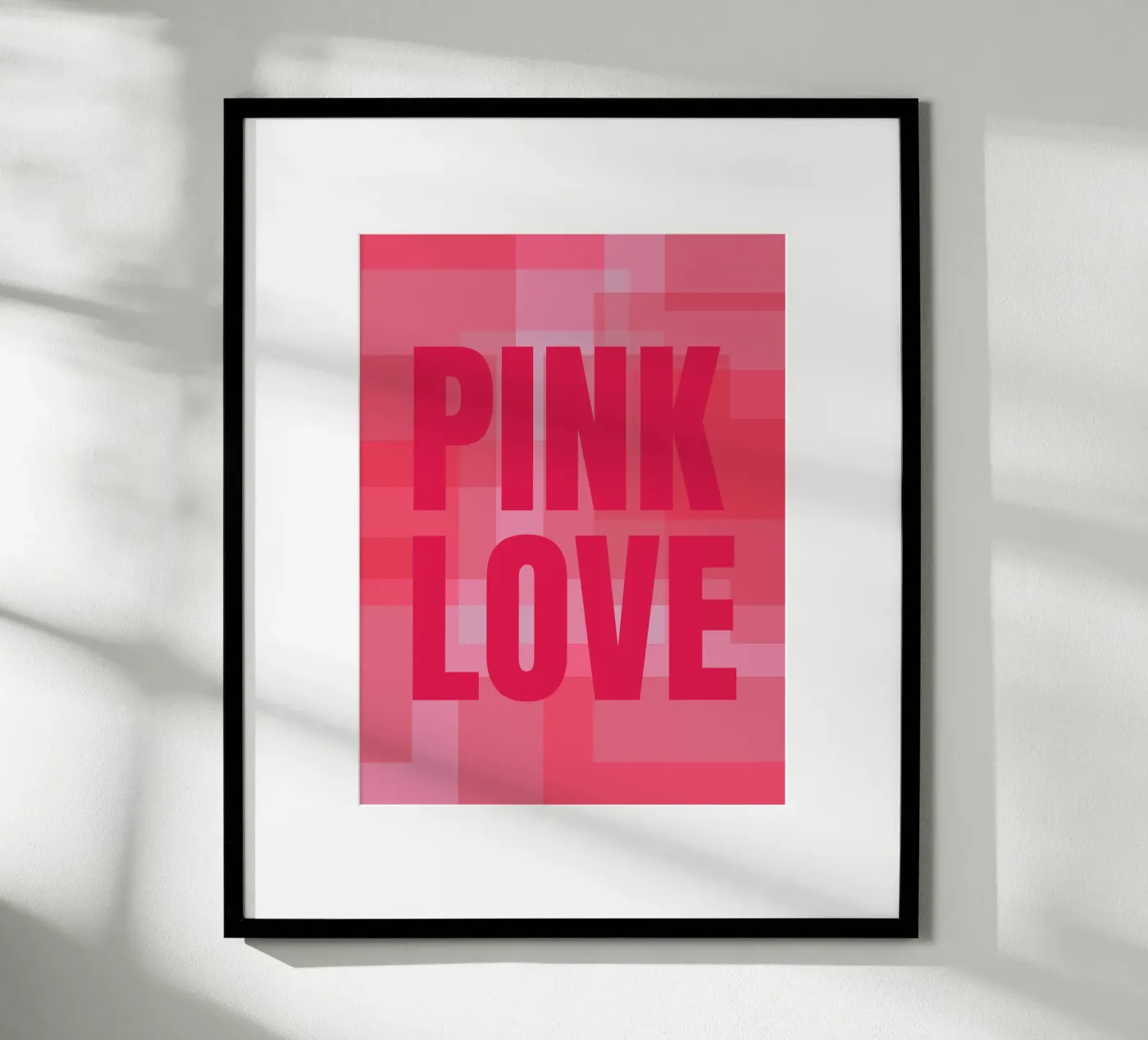 Pink rectangles poster by HI! there
