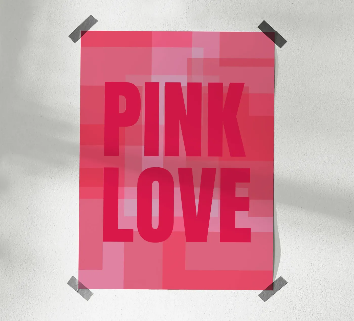Pink rectangles poster by HI! there