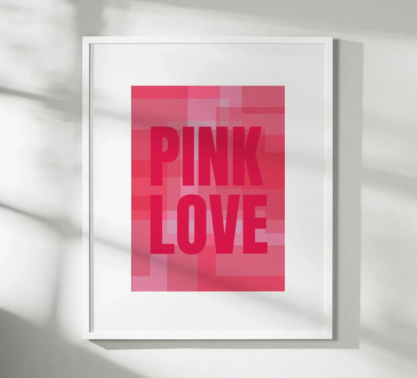 Pink rectangles poster by HI! there
