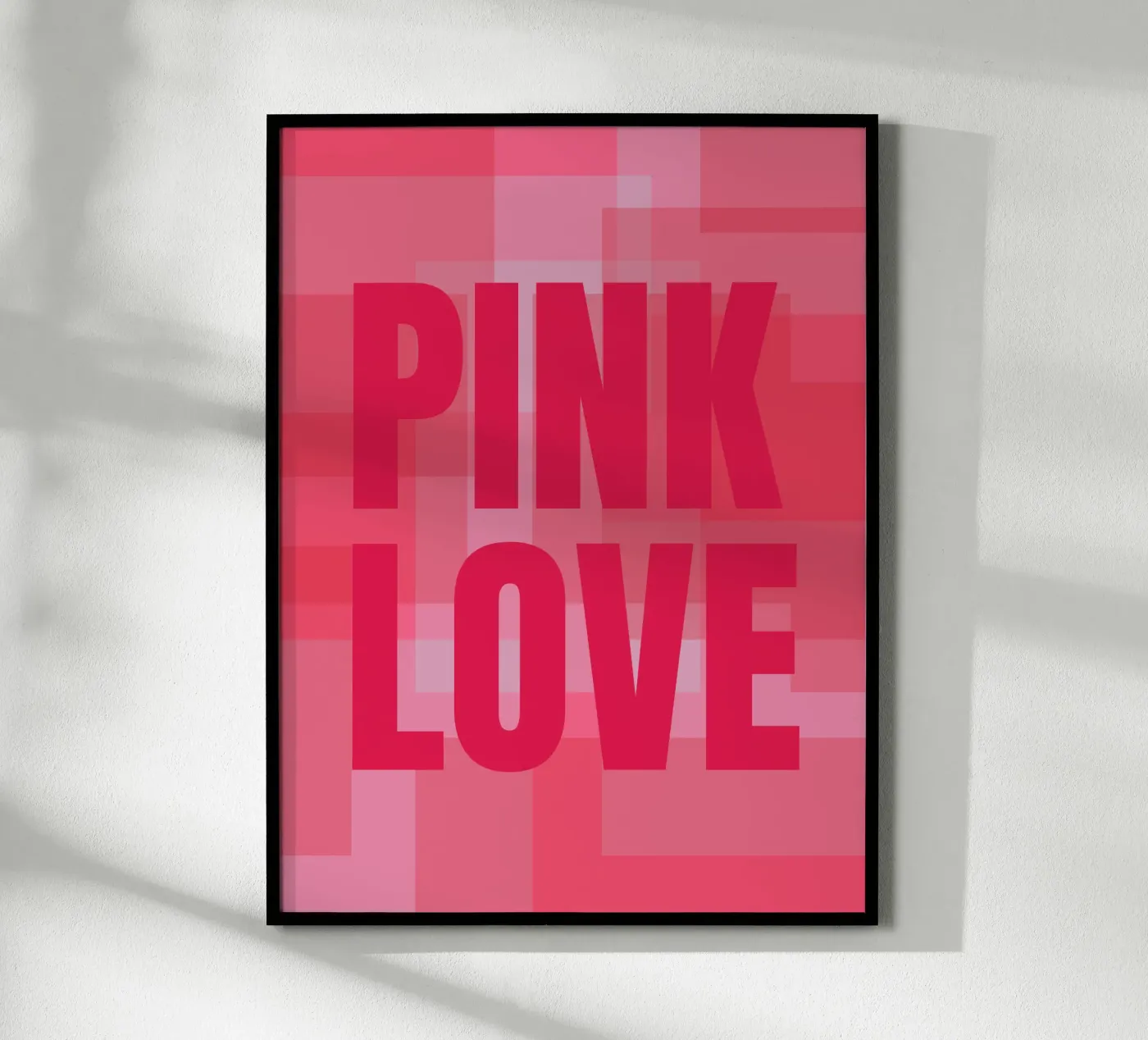 Pink rectangles poster by HI! there