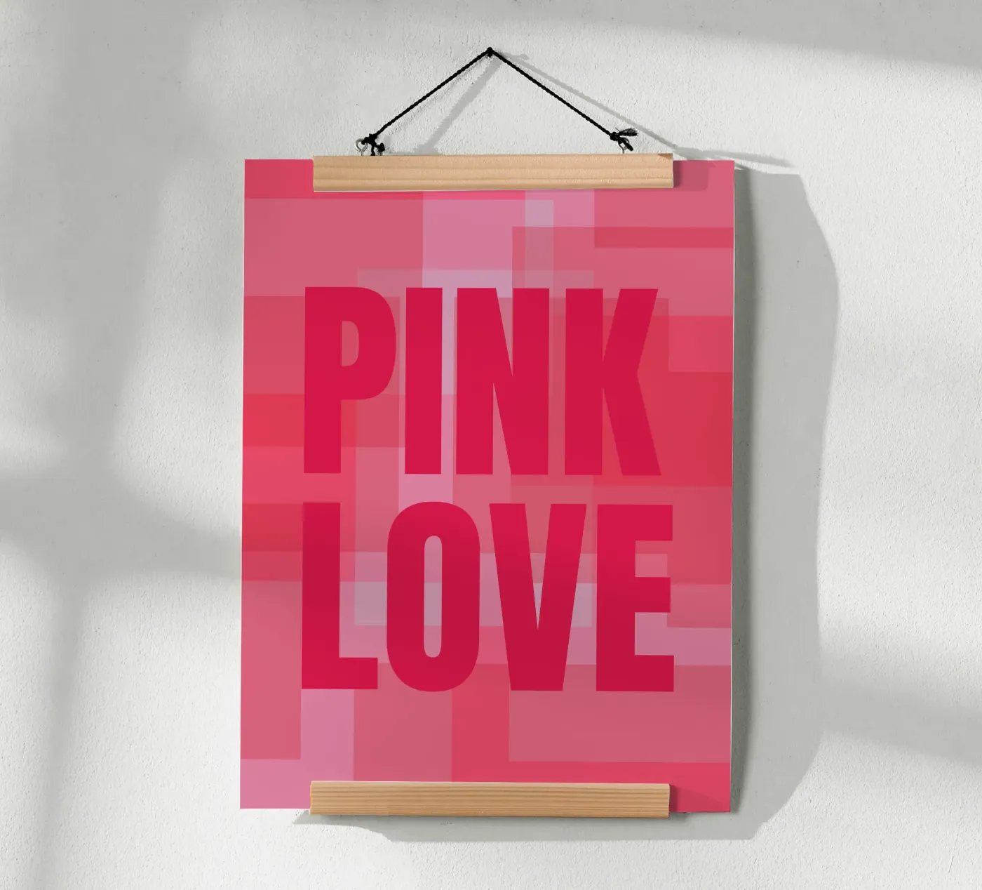 Pink rectangles poster by HI! there