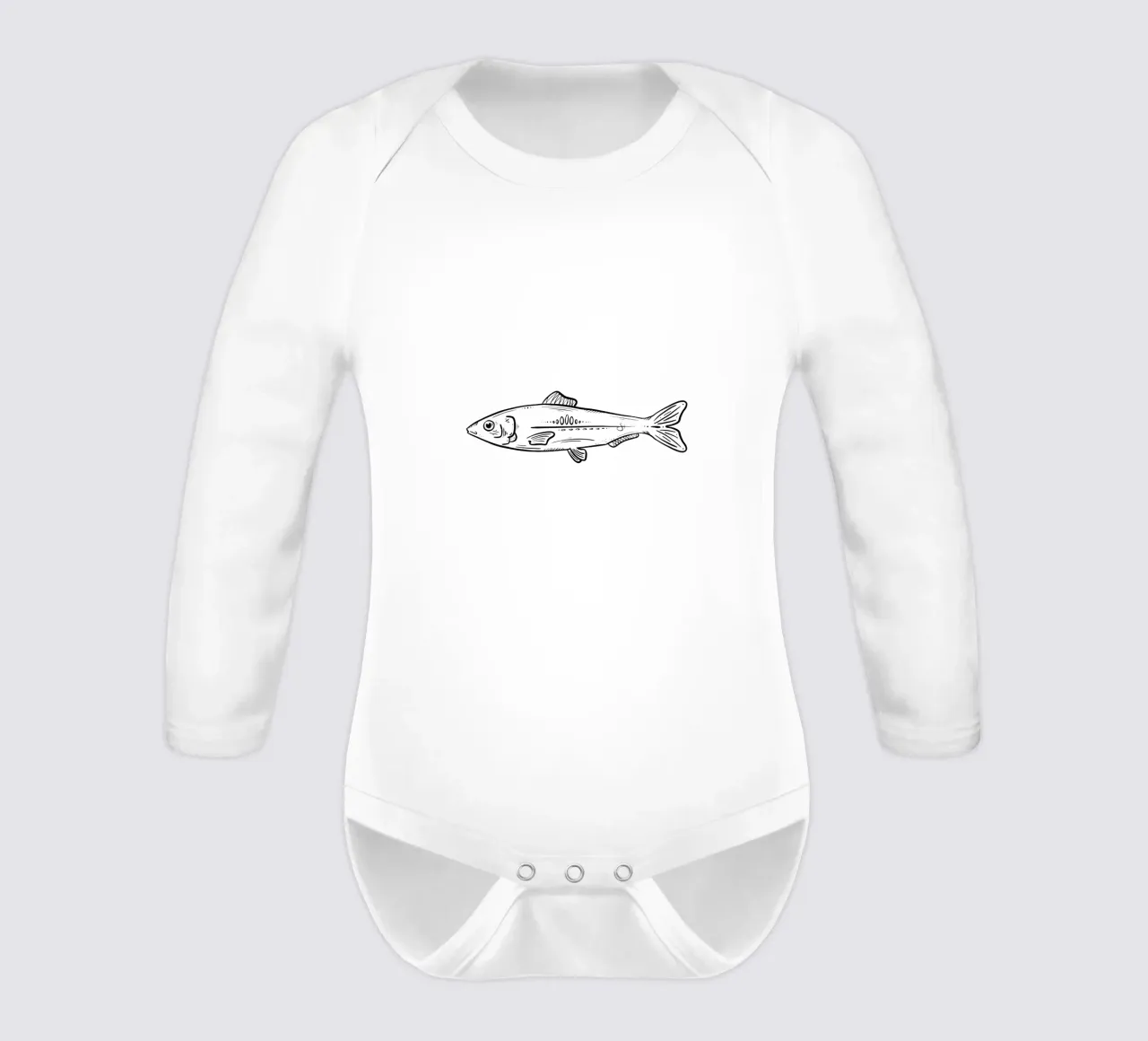 Fish long-sleeve baby romper by STFI.studio