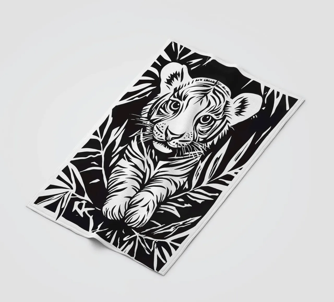 Little tiger for children fleece blanket by Autofocus