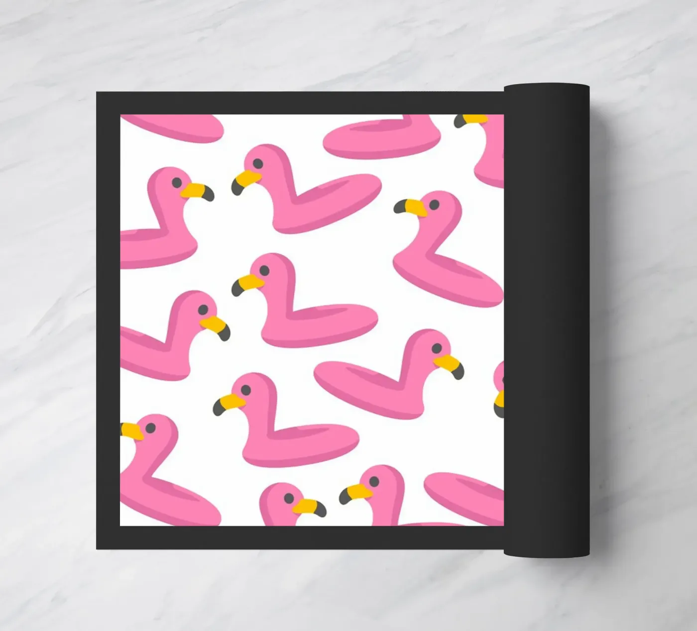 Flamingo summer pattern deurmat van Happypatterns