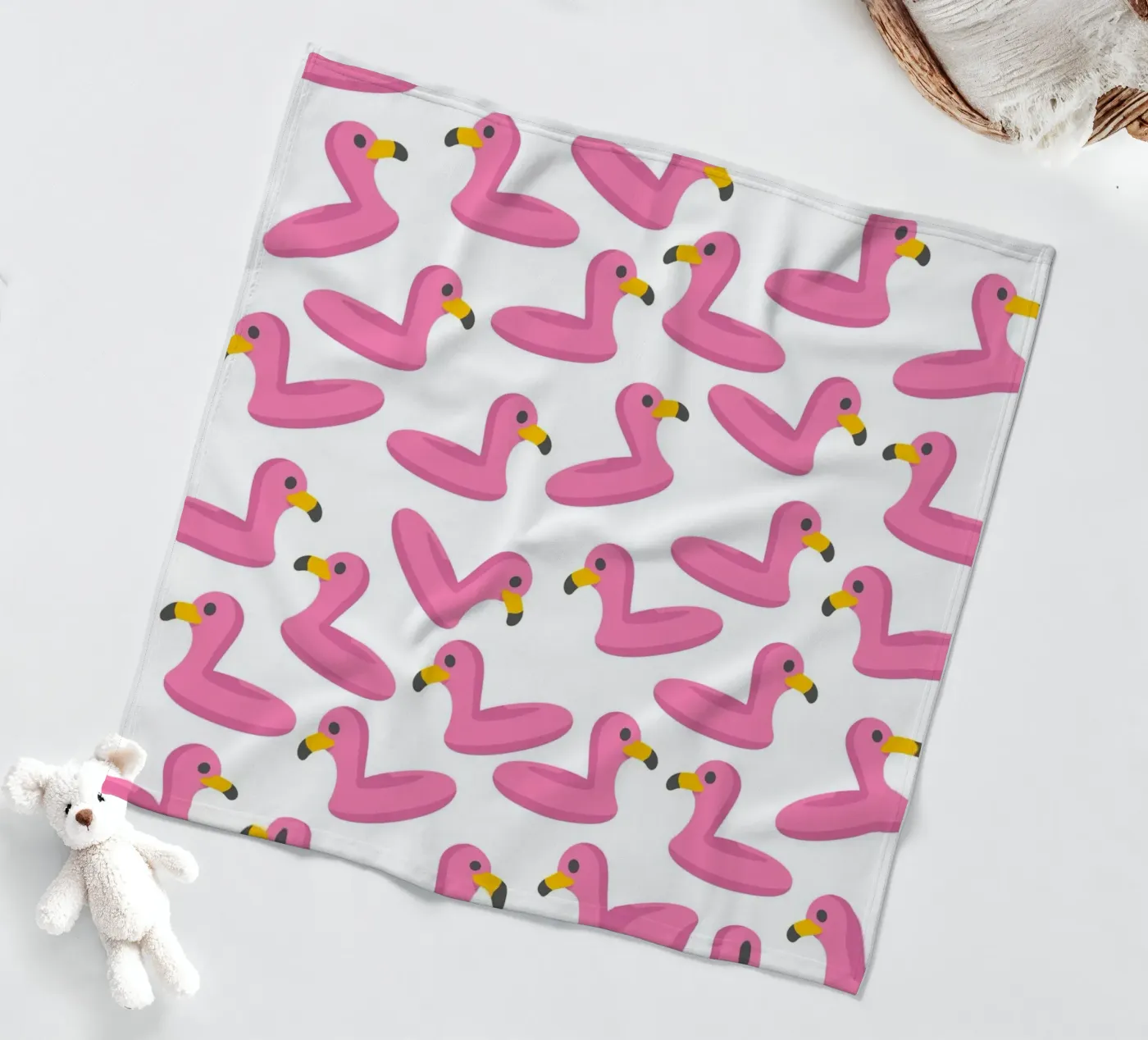 Flamingo summer pattern fleecedeken van Happypatterns