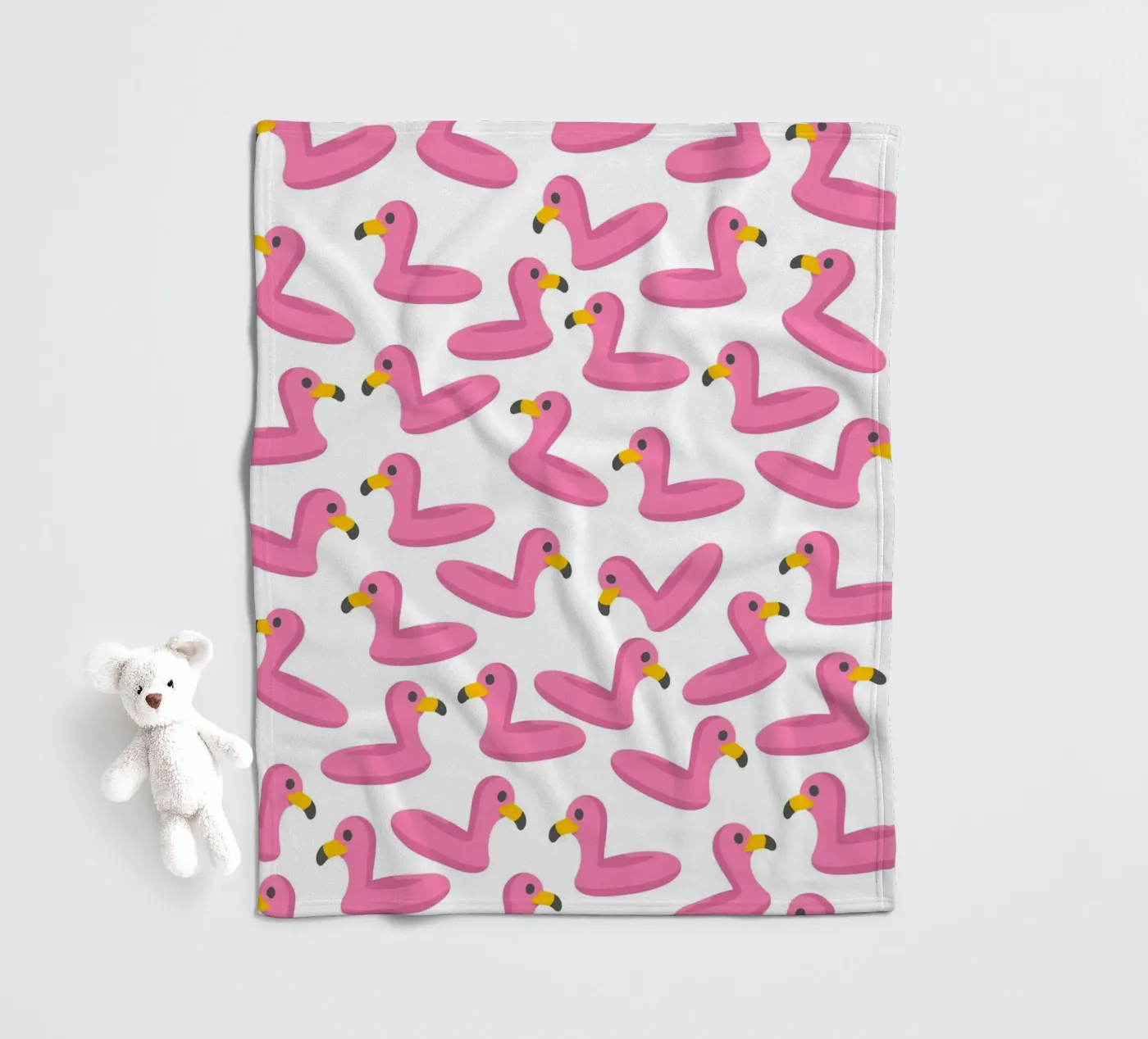 Flamingo summer pattern fleecedeken van Happypatterns