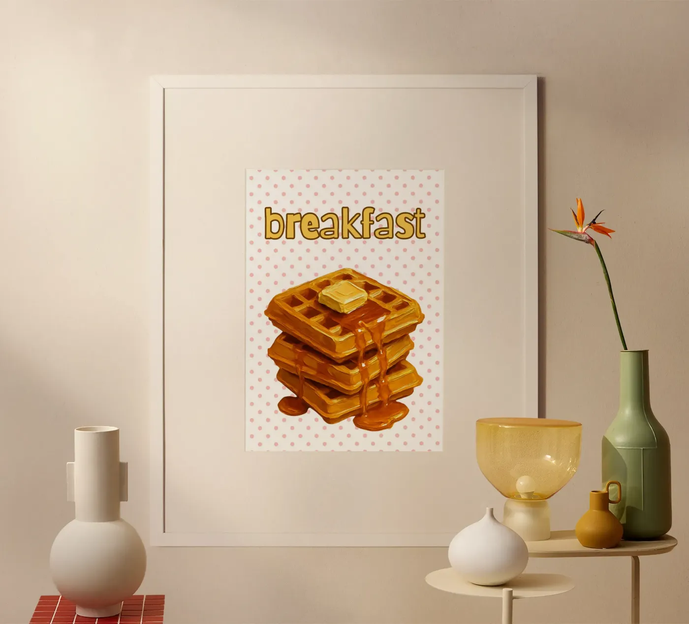 Breakfast waffles poster by Funkydays
