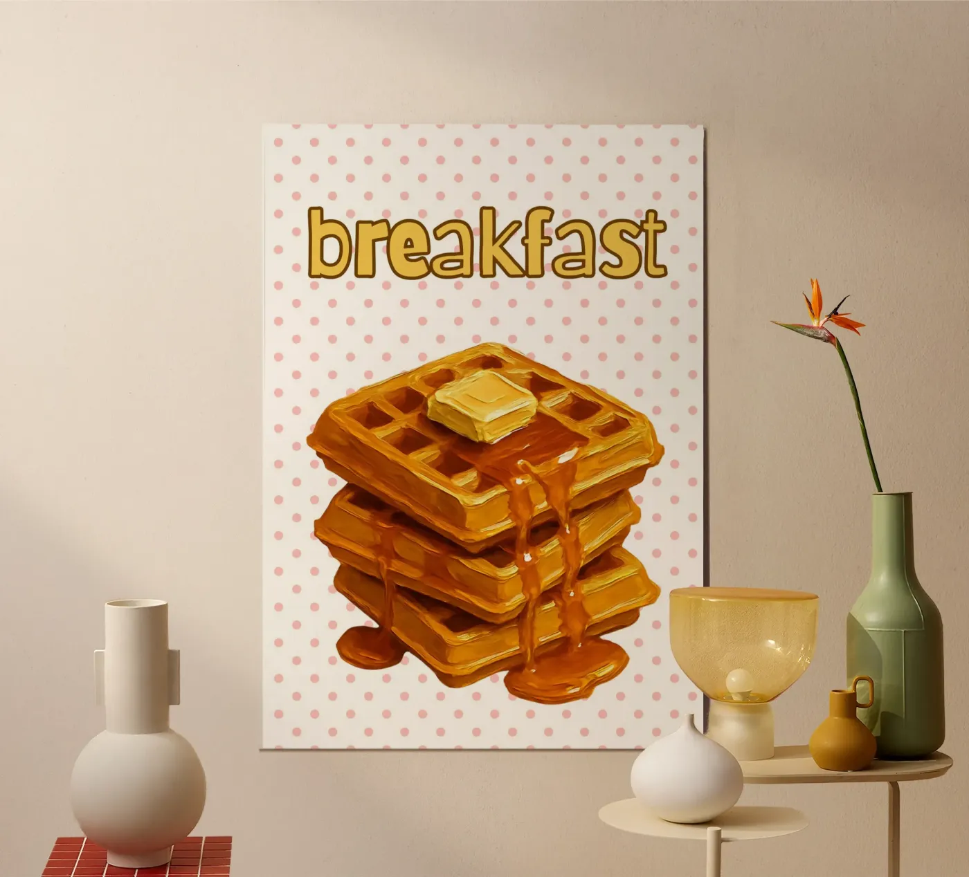 Breakfast waffles poster by Funkydays