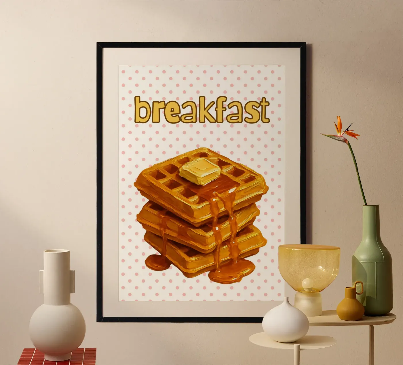 Breakfast waffles poster by Funkydays