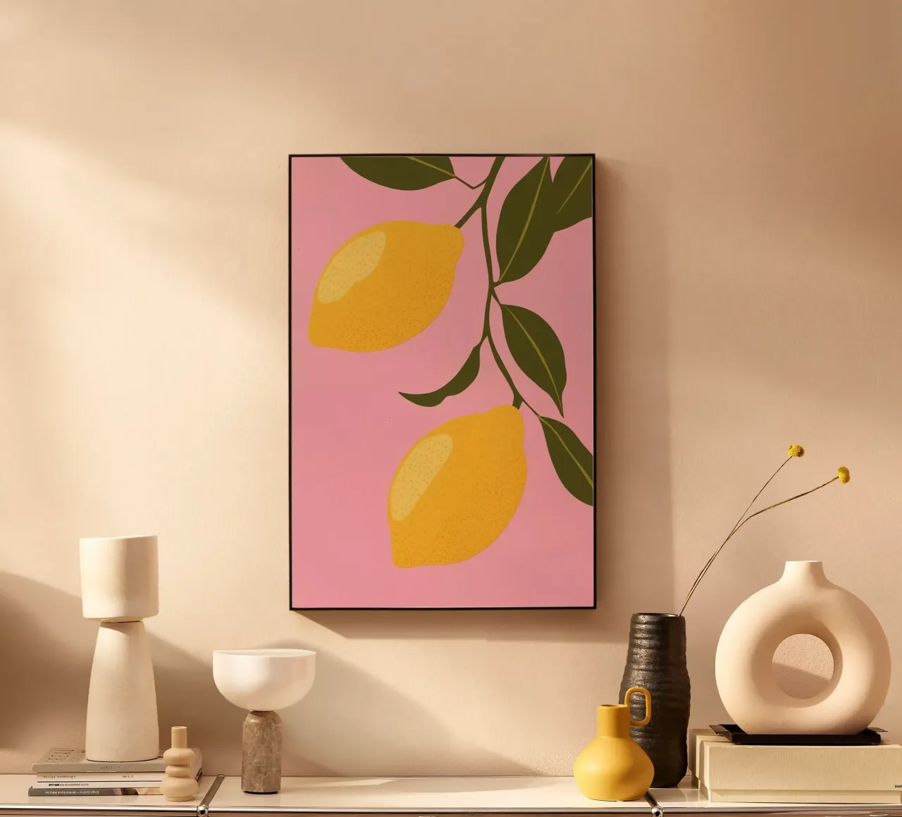 Two Charming Lemons on Pink acrylic glass by Autofocus
