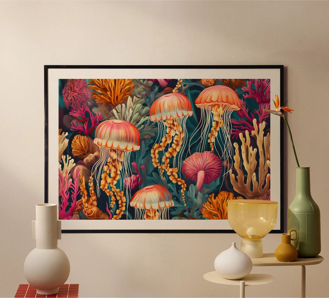 Danse des méduses poster de Carinaprint