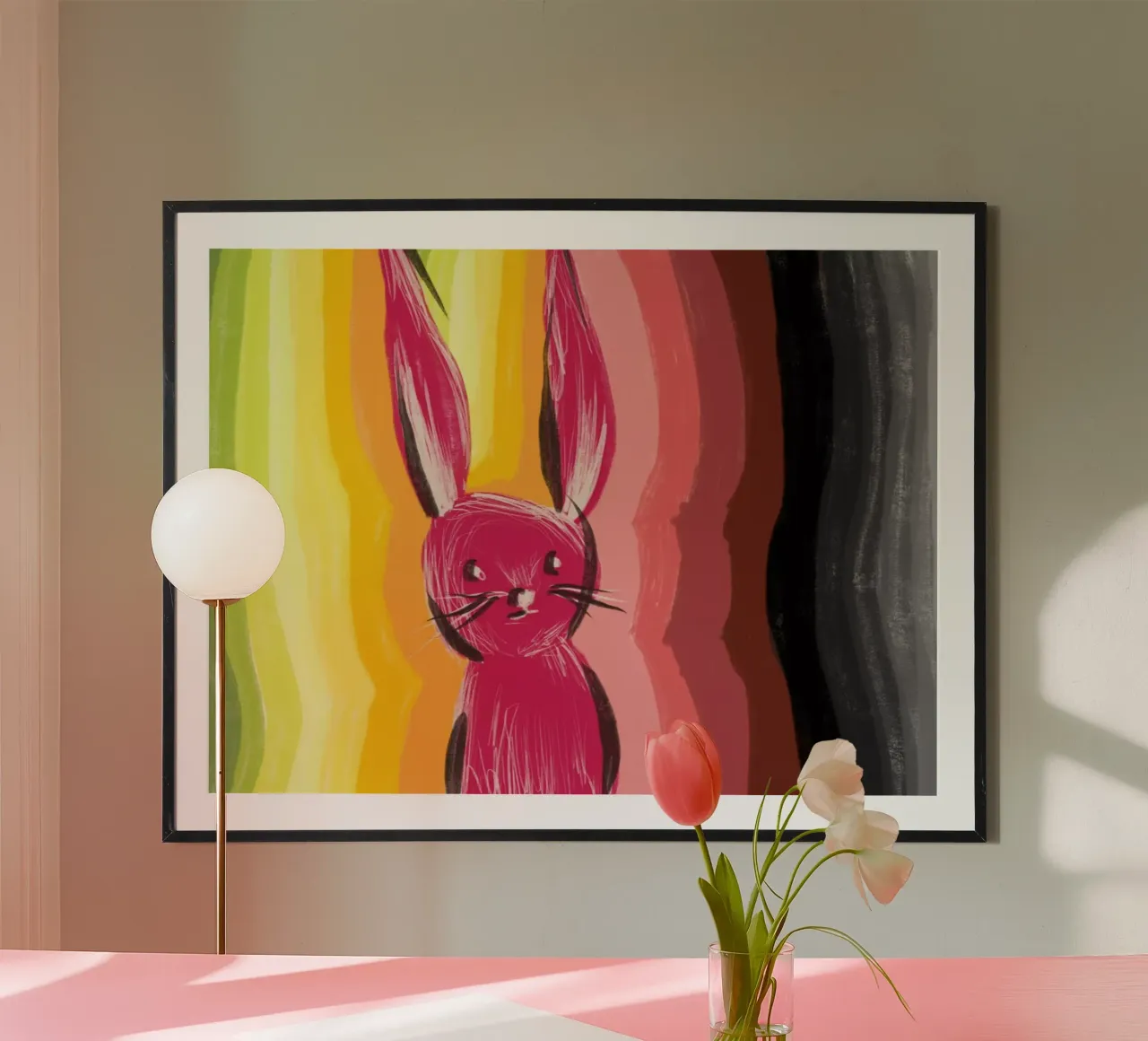 Haasi poster with wooden frame by bezirossi