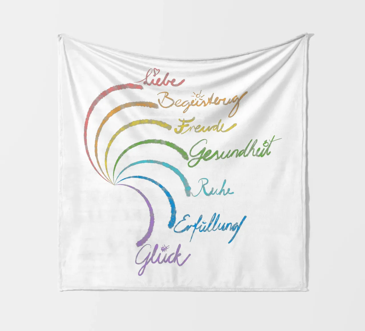 Regenbogen des Glücks fleece blanket by bezirossi