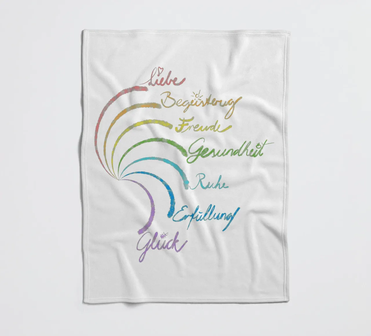 Regenbogen des Glücks fleece blanket by bezirossi