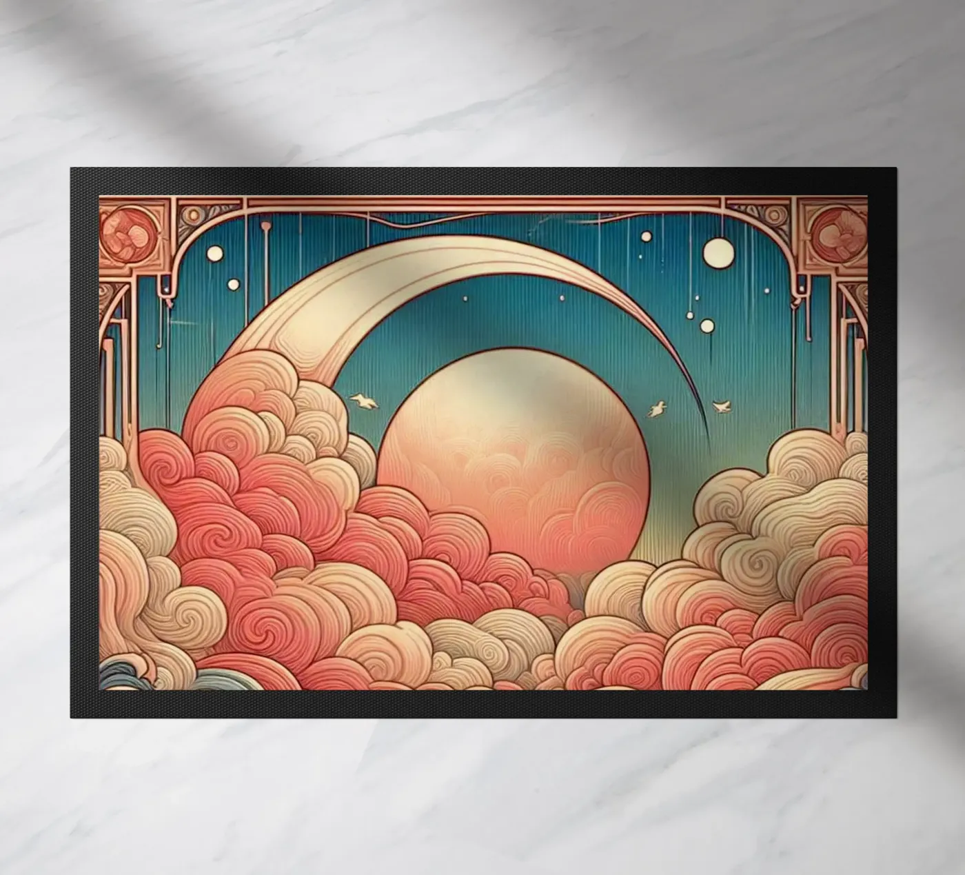 Sweet Clouds Fußmatte von Art-Nouveau-Dsg