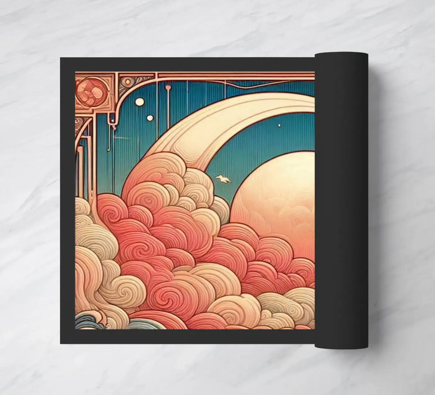 Sweet Clouds Fußmatte von Art-Nouveau-Dsg