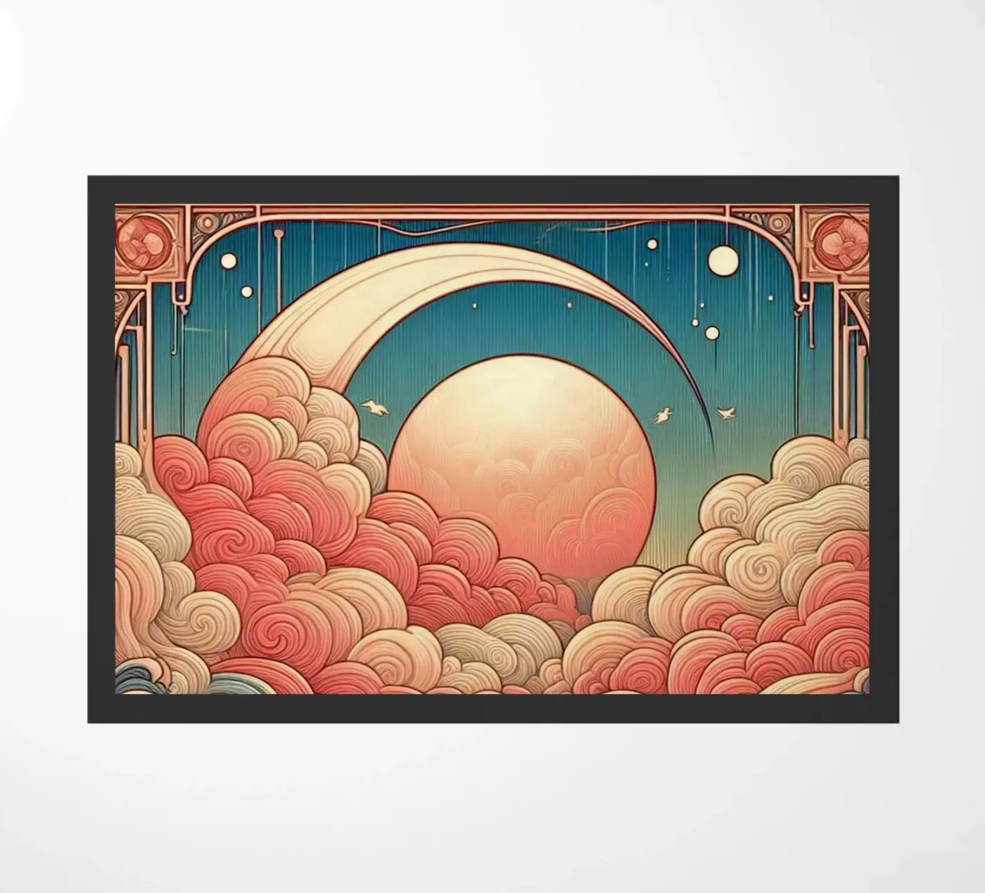 Sweet Clouds Fußmatte von Art-Nouveau-Dsg